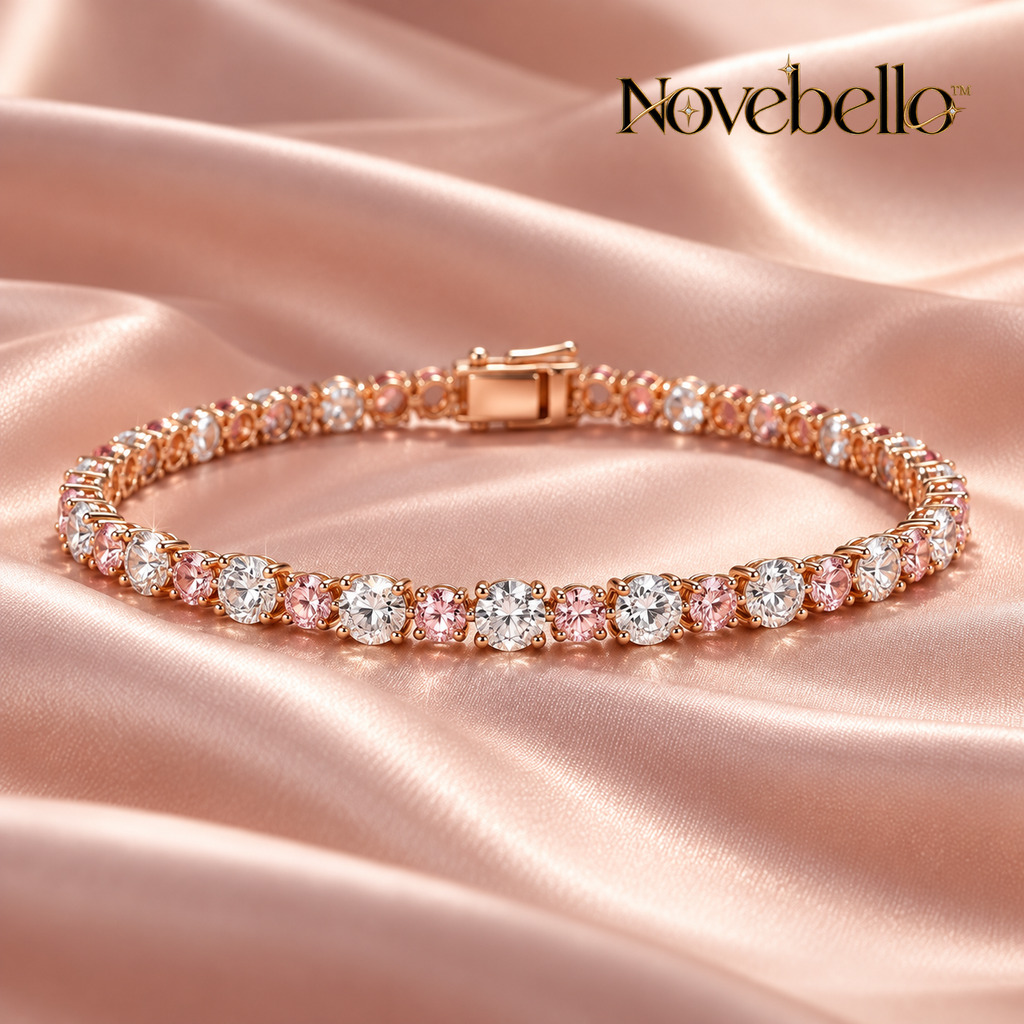 Novebello™ Rose Gold Crystal Tennis Bracelet