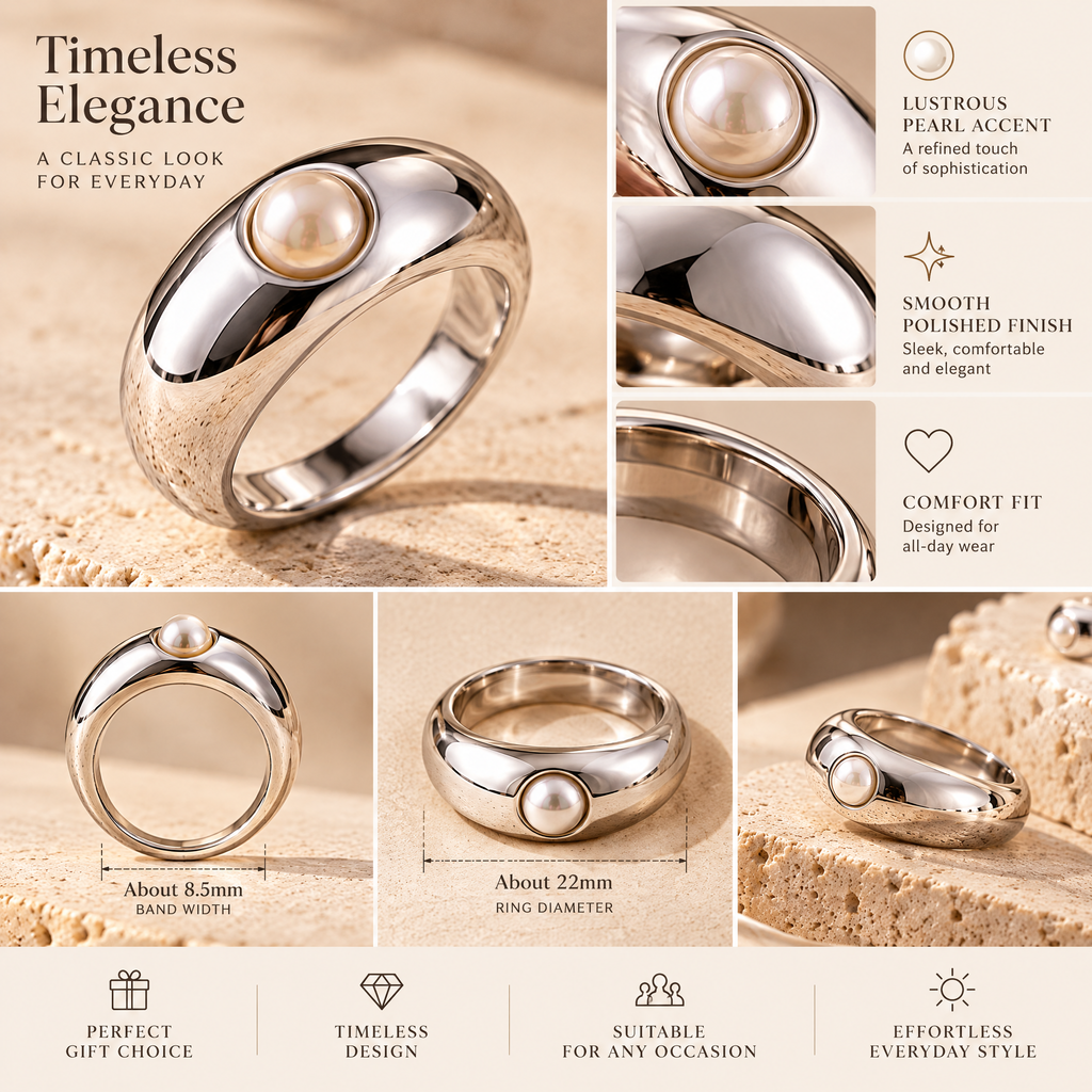 Novebello™ Silver Pearl Accent Ring Collection