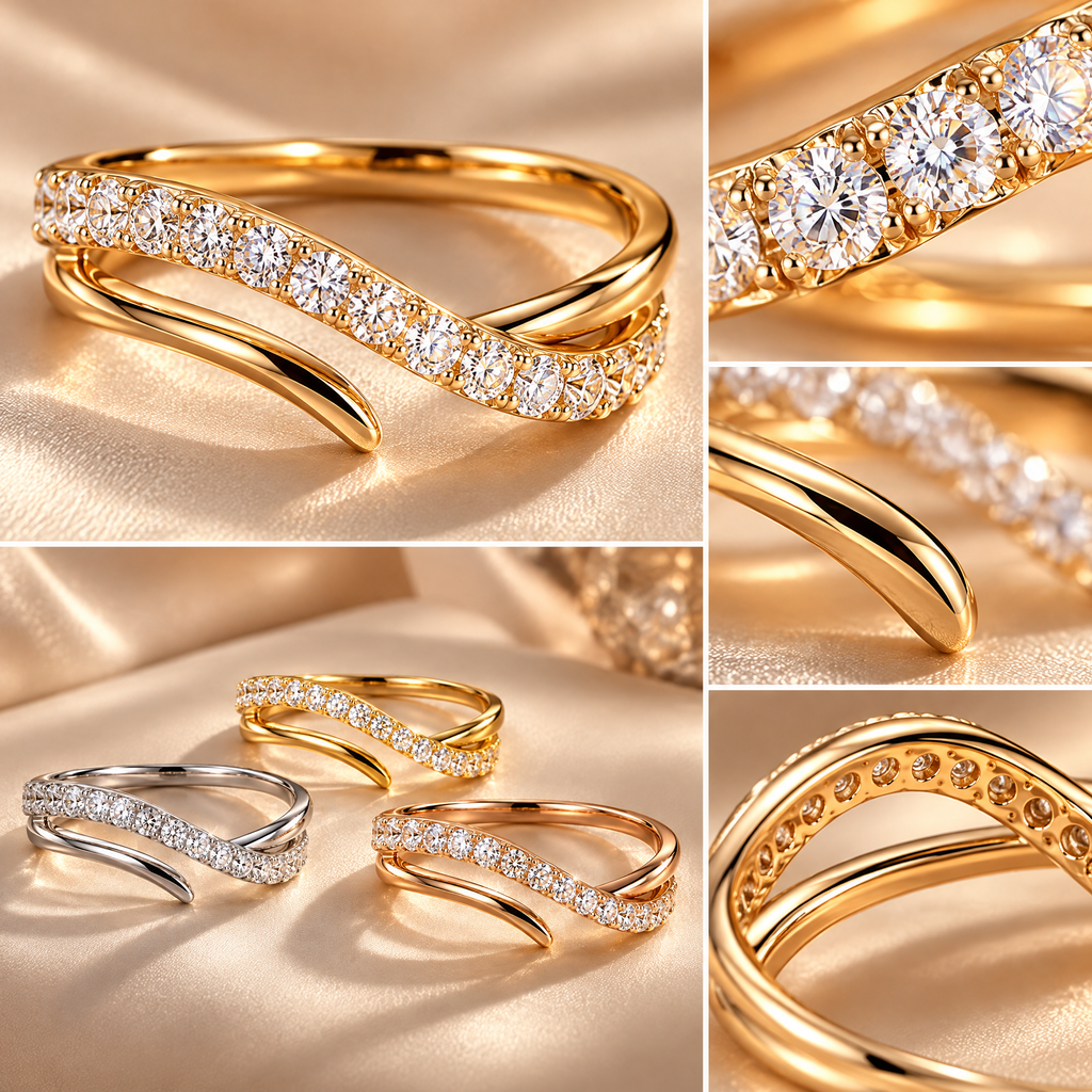 Novebello™ Mixed Metal Crystal Ring Set